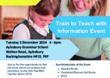 Join us on 3 December - Train to Teach Information Event